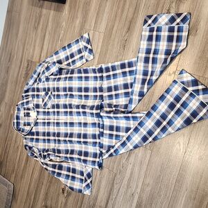 NWT Vulcanodon Men's sz XL 2pc Plaid Pajama Set 100% cotton